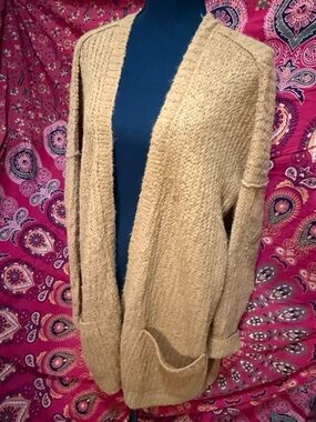 FREE PEOPLE BOHO OPEN-FRONT KNIT CARDIGAN WITH POCKETS🌸